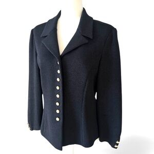 ST. John Collection Blazer Wool Black Jacket